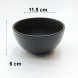 #BS5194-BK; Ceramic 11.5cm bowl - RC/BK 