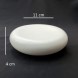 #BS5255-WT; Ceramic pebble bowl 4.5"