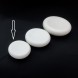 #BS5255-WT; Ceramic pebble bowl 4.5"