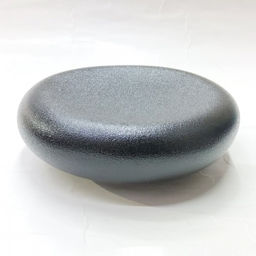 #BS5262-BK; Ceramic pebble shape bowl 6"