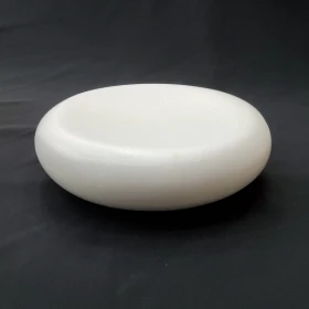 #BS5262-WT; Ceramic pebble bowl 6"