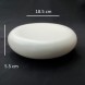 #BS5279-WT; Ceramic pebble shape bowl 7.25"