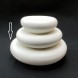 #BS5279-WT; Ceramic pebble shape bowl 7.25"