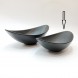 #BS5286-BK; Ceramic moon shape bowl 21.5cm