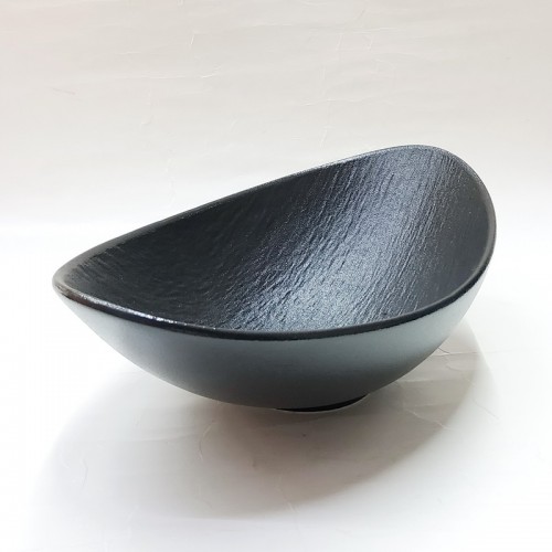 #BS5286-BK; Ceramic moon shape bowl 21.5cm