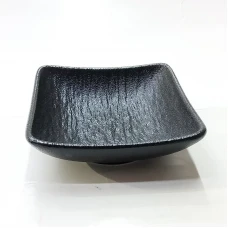 #BS5316-BK; Ceramic square plate 7.5cm..