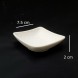 #BS5316-WT; Ceramic square plate 7.5cm