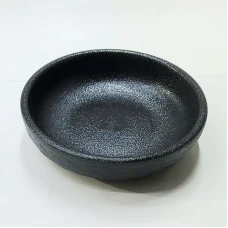 #BS5323-BK; Ceramic round plate 8cm..