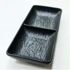 #BS5347-BK; Ceramic sauce dish 1x2..