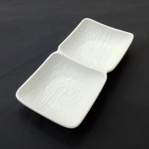 #BS5354-WT; Ceramic sauce dish 1x2 - RC/WT