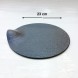 #BS8843-BK; Ceramic rd. 23cm slate shape - BK