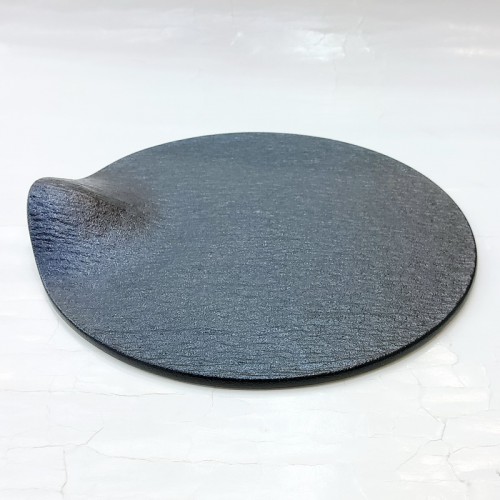 #BS8843-BK; Ceramic rd. 23cm slate shape - BK