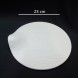 #BS8843-WT; Ceramic rd. 23cm slate shape - WT