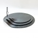 #BS8850-BK; Ceramic rd. 28cm slate shape - BK