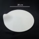 #BS8850-WT; Ceramic rd. 28cm slate shape - WT