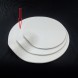 #BS8850-WT; Ceramic rd. 28cm slate shape - WT