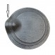 #BS8867-BK; Ceramic rd. 31cm slate shape - BK