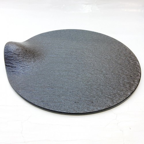 #BS8867-BK; Ceramic rd. 31cm slate shape - BK