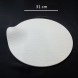 #BS8867-WT; Ceramic rd. 31cm slate shape - WT