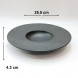 #BS8898-BK; Ceramic soup plate 25.5cm - BK