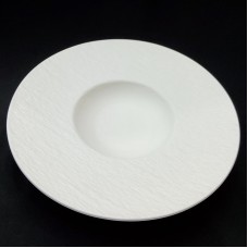 #BS8904-WT; Ceramic soup plate 28cm - WT..