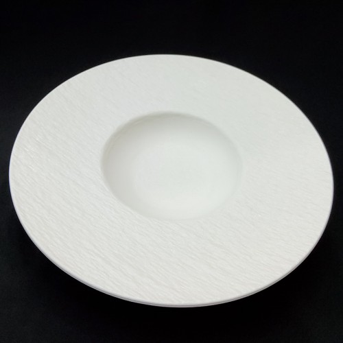 #BS8904-WT; Ceramic soup plate 28cm - WT