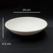 #BS8959-WT; Ceramic salad bowl 25cm - WT