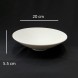 #BS8966-WT; Ceramic rd. bowl 20cm - WT