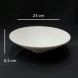 #BS8973-WT; Ceramic rd. bowl 23cm - WT