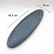 #BS8997-BK; Ceramic oval plate 43.5cm - BK