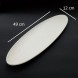 #BS9000-WT; Ceramic oval plate 49cm - WT 