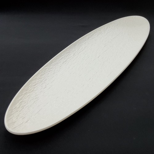 #BS9000-WT; Ceramic oval plate 49cm - WT 