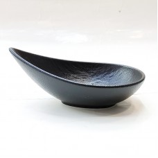 #BS9055-BK; Ceramic oval bowl 13cm - BK..