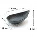 #BS9062-BK; Ceramic oval bowl 15.5cm - BK 