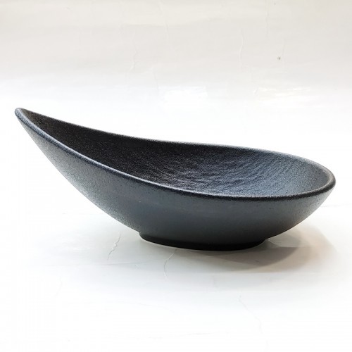 #BS9062-BK; Ceramic oval bowl 15.5cm - BK 