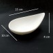 #BS9062-WT; Ceramic oval bowl 15.5cm - WT