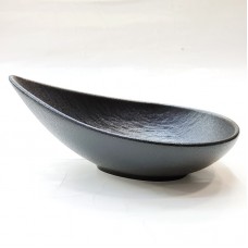 #BS9079-BK; Ceramic oval bowl 17cm - BK..