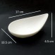 #BS9079-WT; Ceramic oval bowl 17cm - WT