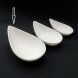 #BS9079-WT; Ceramic oval bowl 17cm - WT