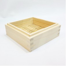 #BT2352; Wooden steamer tray squ.20x20cm..