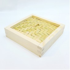 #BT2369; Wooden steamer lid squ.20x20cm ..