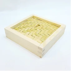 #BT2369; Wooden steamer lid squ.20x20cm ..