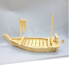 #BT6061; Wooden sushi boat 60x23cm..