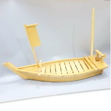 #BT6078; Wooden sushi boat 80x28cm..