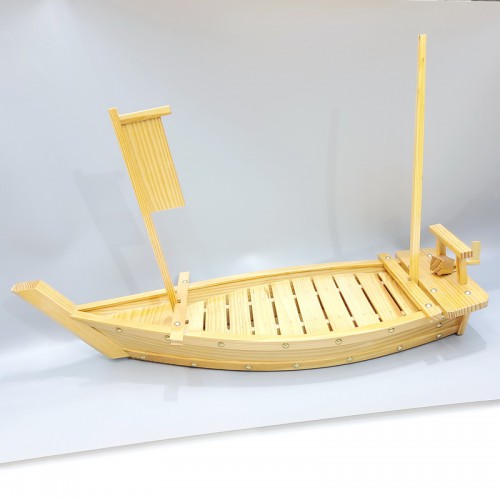 #BT6078; Wooden sushi boat 80x28cm