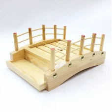 #BT6092; Wooden sushi bridge 26x16cm..