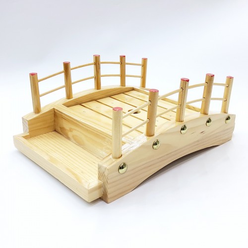 #BT6092; Wooden sushi bridge 26x16cm