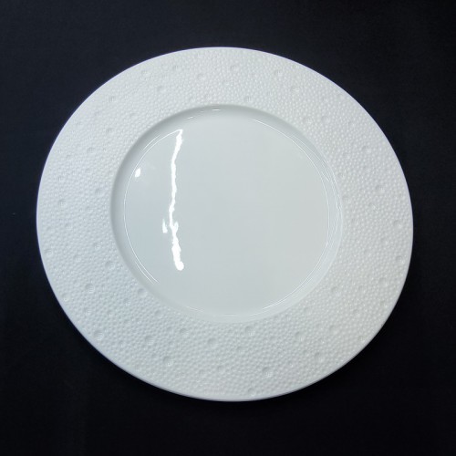 #BU6399; Ceramic 10.5" rd. plate #YP/WT