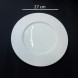 #BU6399; Ceramic 10.5" rd. plate #YP/WT