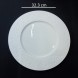 #BU6405; Ceramic 12.5" rd. plate #YP/WT 